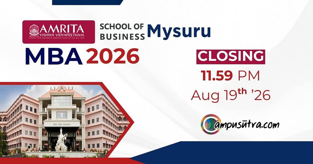 Amrita School of Business Mysuru Closing MBA Admissions Soon Amrita Apply