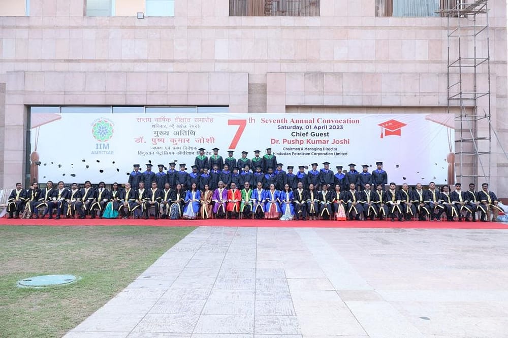 291 Students Awarded Degrees in 7th Convocation of IIM Amritsar IIM Amritsar