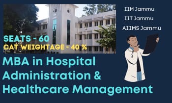 IIM, IIT & AIIMS Jammu, to jointly offer MBA in HA & HM. Applications Open MBA in HA & HM