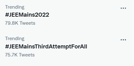 JEE Main 2022 Students demanding third attempt JEE Main extra exam