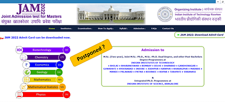 Will IIT JAM Exam 2022 be Postponed ? IIT JAM 2022