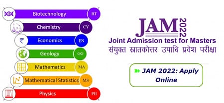 JAM 2022 Exam correction window opens jam 2022