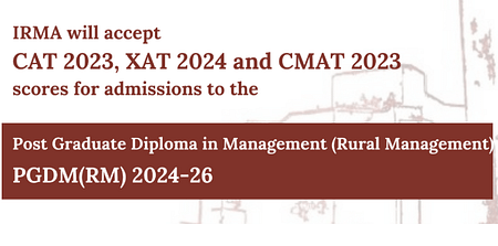 IRMA Admission 2024. PGDM Rural Management Applications IRMA