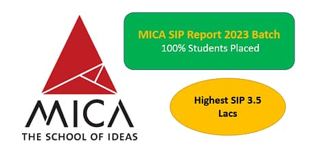 MICA SIP Report 2023 Batch, Highest Stipend 3.5 Lacs MICA SIP Report 2023 Batch
