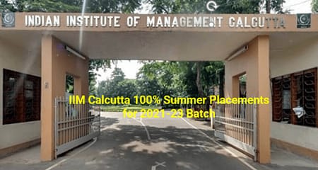 IIM Calcutta Records 100% Summer Placements for 2023 Batch iim c sip report-