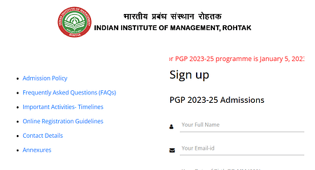 IIM Rohtak Admission 2023. Application Open for PGP IIM Rohtak Admission
