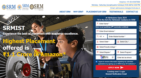 SRMJEEE 2024 Application Open, B Tech Admission