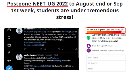 NEET UG 2022 Postpone to Aug end or Sep 1st week – Students Request Postpone NEET UG