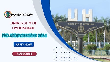 University of Hyderabad PhD Admission 2024 University of Hyderabad PhD Admission