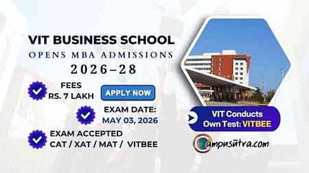 VIT B School MBA Admission. VITBEE Applications 2027 VITBEE Registration