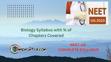 NEET UG Biology Syllabus with % of Chapters Covered NEET UG Biology Syllabus