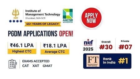 IMT Ghaziabad Concludes Placements 2026: Average CTC Stands at ₹18.15 LPA