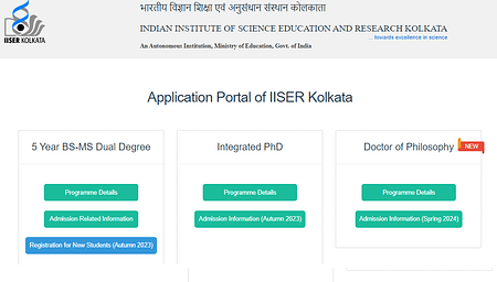 IISER Kolkata PhD Admission 2024 with Fellowships IISER Kolkata