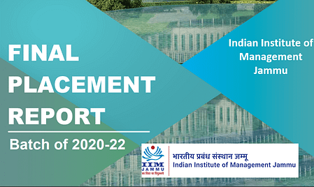 IIM Jammu Final MBA Placement 2022 IIM Jammu Final MBA Placement