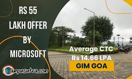 Microsoft offers half-crore package at Goa Institute of Management (GIM) GIM Goa placement