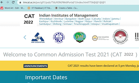 CAT 2022 Exam : Notification this month, Entrance likely to be held in Nov CAT 2022 Exam