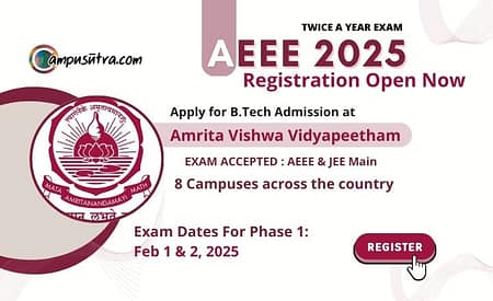 AEEE 2025: Amrita Schools of Engineering B Tech Admission AEEE 2025 Registration