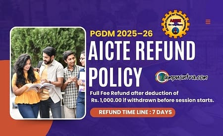 AICTE Refund Policy 2026 -27. MBA Admission & Cancellation AICTE Refund policy 2025