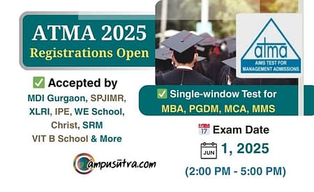 ATMA 2025 Registrations Open. Apply Now