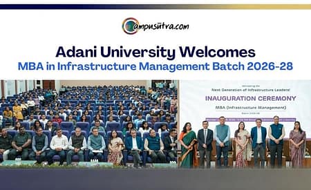 Adani University welcomed 120 students to the MBA in Infrastructure Management Batch Adani University