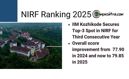 A hat trick of Excellency – IIM Kozhikode Secures Top-3 Spot in NIRF for Third Consecutive Year NIRF 2025 Rankings