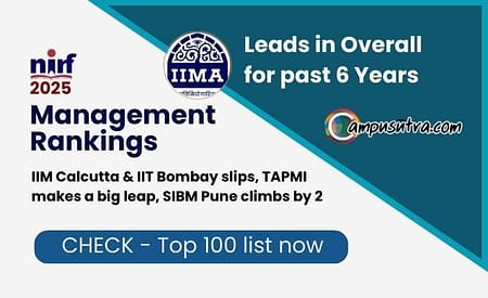 NIRF 2025 Management Rankings – IIM A in Govt. & MDI Gurgaon in Private Category, Tops the List NIRF 2025