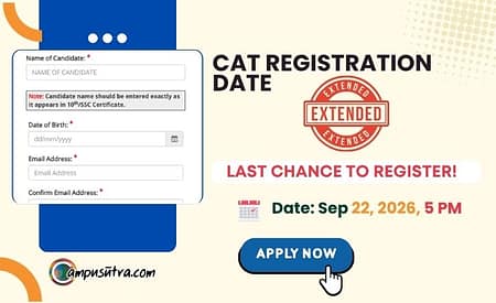 CAT 2026 Registration Extended Till Sep 22 CAT Registration darte extended