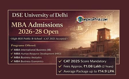 DSE University of Delhi MBA Admission 2026 MBA Admission 2026