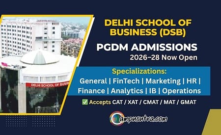 DSB Delhi Admission 2026, PGDM Application Open Delhi School of Business PGDM Admissions