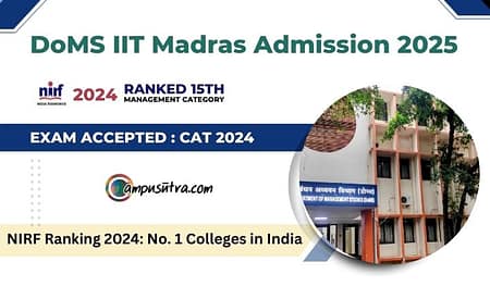 DoMS IIT Madras Admission 2025, MBA Application open DoMS Admission 2025
