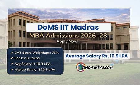 DoMS IIT Madras MBA Admissions for 2026-28 Batch MBA Admissions