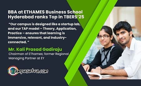 EThames Business School ranked top in Hyderabad BBA Education by TBERS’25 ETHAMES