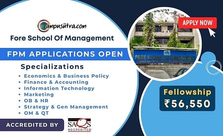 FORE School of Management Admission 2026. FPM Applications Open FORE FPM