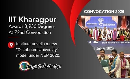 IIT Kharagpur 72nd Convocation: 3,936 Degrees Conferred as Institute Unveils National ‘Distributed University’ Blueprint IIT Kharagpur 72nd Convocation