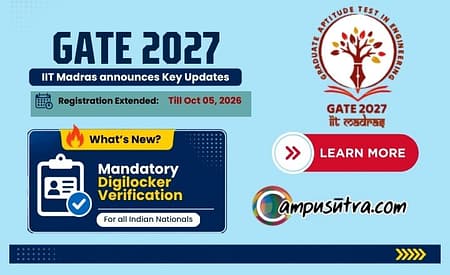 IIT Madras Extends GATE 2027 Registration Deadline; Open Till October 5 GATE 2027 Extended