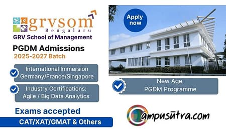 GRVSoM PGDM Admission 2026. Applications Now Open GRVSOM