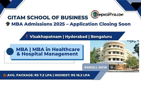 GITAM SCHOOL OF BUSINESS MBA APPLICATION OPEN FOR 2025 BATCH