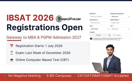IBSAT 2026 Registrations & IBS MBA Admission 2027 IBSAT Registrations Open