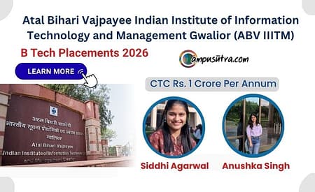 44 students received CTC of 50 LPA & Above at ABV IIITM Gwalior IIITM Gwalior Placements