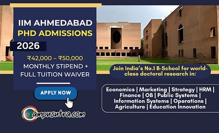 IIM Ahmedabad PhD Admission 2026. Application Date Extended PhD Admissions