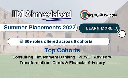 IIM Ahmedabad summer placements for PGP Class of 2027 IIM Ahmedabad Summer Placements 2027