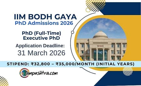 IIM Bodh Gaya Opens Application for PhD Admission 2026 IIM Bodh Gaya PhD