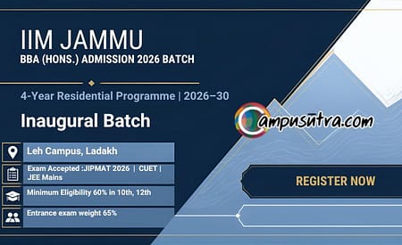 📢 IIM Jammu launches BBA (Hons) at its IIM Jammu Leh Campus. Apply Before oct 11 iim jAMMU BBA Admission