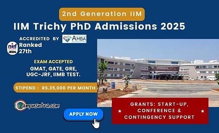 IIM Trichy open applications for PhD 2025 batch IIM Trichy Admissions 2025