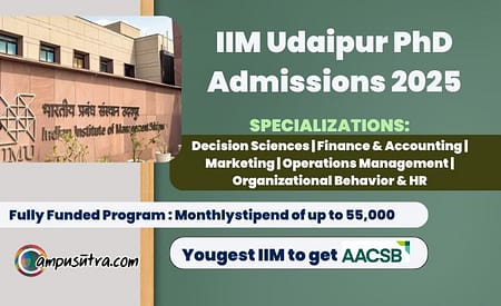 IIM Udaipur opens Application PhD Admission 2025 IIM Udaipur PhD Admission