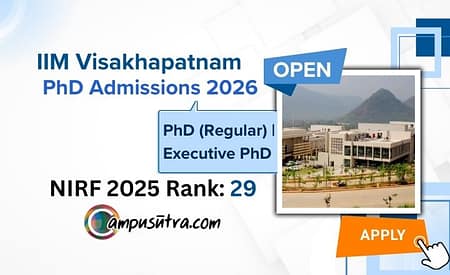 IIM Visakhapatnam PhD Admission 2026. Application Open. IIM V PhD Admissions