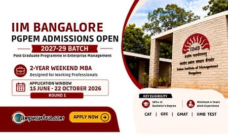 IIM Bangalore Opens Application for PGPEM Admission 2027–29 Batch IIMB Test 2027