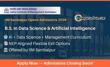 IIM Sambalpur Extended Application Date for B.S. in DS & AI for 2026 Batch BS in Data Science