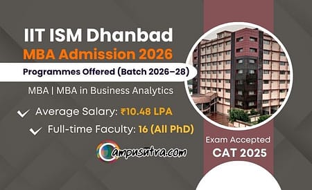 IIT ISM Dhanbad MBA Admission 2026: Apply by Jan 31 IIT ISM Dhanbad Admission