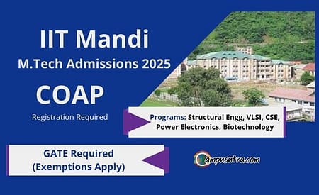 IIT Mandi M Tech Admission 2025 IIT Mandi M Tech Admissions 2025